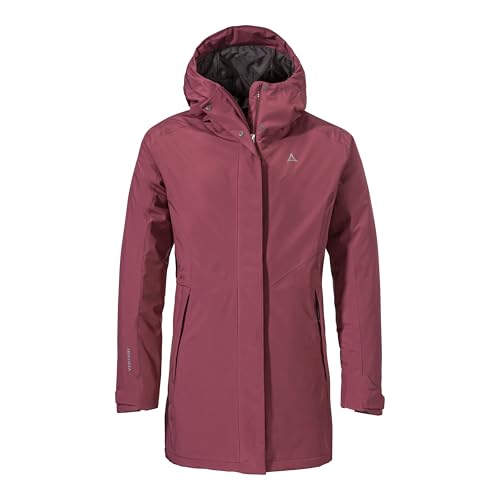 Schöffel Damen Parka Style Froda WMS, atmungsaktiver, wasserdichter Parka mit 2-Wege-Stretch, leichte Outdoorjacke mit verstellbarer Kapuze von Schöffel