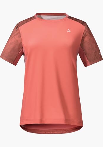 Schöffel Damen Shirt Valbella L, atmungsaktives Radtrikot, schnell trocknendes Funktionsshirt mit 4-Wege-Stretch, clasping Rose, 36 von Schöffel