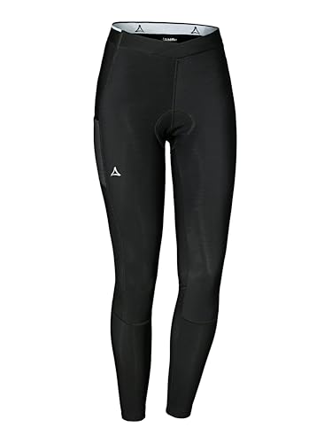 Schöffel Damen Skin Pants Warm 4h L, warme, atmungsaktive Radhose mit Polster für optimale Performance, Fahrrad Unterhosen mit bakteriostatischer Silbernitrat-Behandlung gegen Gerüche, Black, 44 von Schöffel