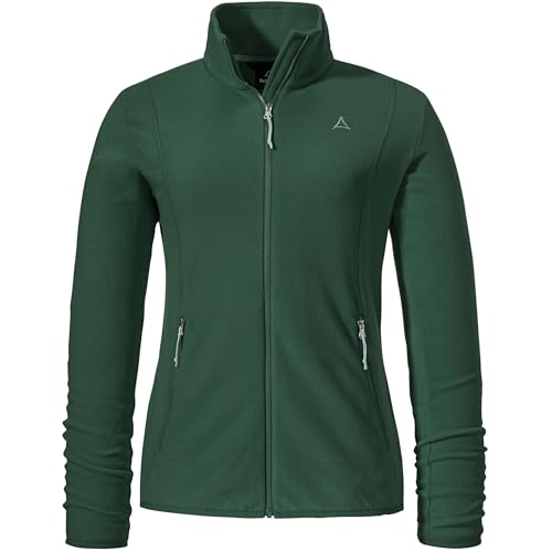 Schöffel Damen Style Ash Fleece Jacke, dark jade, L von Schöffel