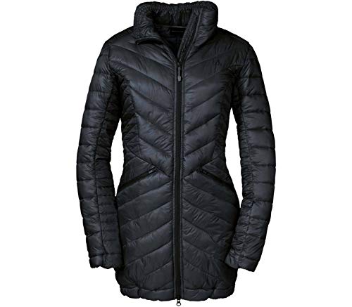 Schöffel Damen Thermo Parka Antersas L, winddichte, extrem leichte Daunenjacke aus Pertex Quantum, warme und atmungsaktive Skijacke, black, 46 von Schöffel