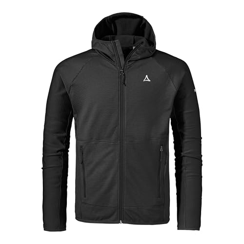 Schöffel Herren Fleece Hoody Style Cascata MNS, Fleecejacke mit Kapuze aus 2-Wege-Stretch, wärmende Outdoorjacke mit 2 Außentaschen, black, 52 Schöffel Herren Fleece Hoody Style Cascata MNS, Fleecejacke mit Kapuze aus 2-Wege-Stretch, wärmende Outdoorjacke mit 2 Außentaschen, black, 52 von Schöffel