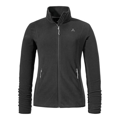 Schöffel Damen Fleece Jk Style Ash WMS, leichte Fleecejacke aus wärmendem Tecnopile, schnelltrocknende Outdoorjacke mit 2-Wege-Stretch, black, 36 von Schöffel