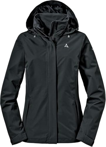 Schöffel Damen Jacket Gmund L, wind- und wasserdichte Regenjacke, atmungsaktive Outdoor Jacke, Wanderjacke mit verstaubarer Kapuze, black, 42 Schöffel Damen Jacket Gmund L, wind- und wasserdichte Regenjacke, atmungsaktive Outdoor Jacke, Wanderjacke mit verstaubarer Kapuze, black, 42 von Schöffel