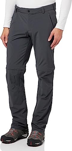 Schöffel Herren Pants Folkstone Zip Off, vielseitige Herren Hose mit Zip-Off Funktion, leichte Wanderhose für den Sommer, asphalt, 58 von Schöffel