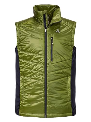 Schöffel Herren Hybrid Vest Stams M, Outdoor Weste mit 4D BODY MAPPING, strapazierfähige, atmungsaktive Funktionsweste mit Taschen, calla green, 50 von Schöffel