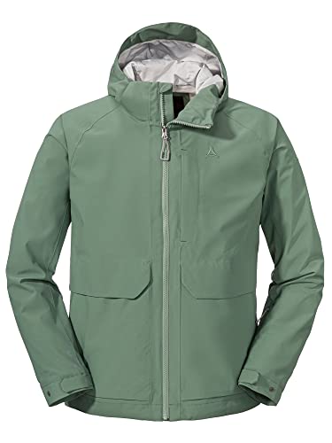 Schöffel Herren Jacket Lausanne M, Funktionsjacke mit Kapuze, wasserdichte, leichte Sommerjacke mit Pack-Away-Tasche, laurel wreath, 50 Schöffel Herren Jacket Lausanne M, Funktionsjacke mit Kapuze, wasserdichte, leichte Sommerjacke mit Pack-Away-Tasche, laurel wreath, 50 von Schöffel
