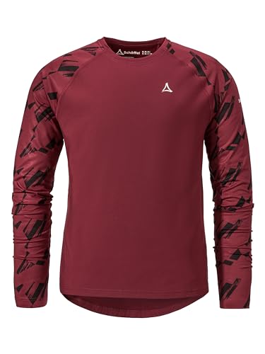 Schöffel Herren Longsleeve Lakata Trail M, atmungsaktives MTB Shirt, Fahrradtrikot mit 4-Wege Stretch und 4D BODY MAPPING, Langarmshirt für Radsport mit integriertem Brillenputztuch, dark burgundy, 50 Schöffel Herren Longsleeve Lakata Trail M, atmungsaktives MTB Shirt, Fahrradtrikot mit 4-Wege Stretch und 4D BODY MAPPING, Langarmshirt für Radsport mit integriertem Brillenputztuch, dark burgundy, 50 von Schöffel