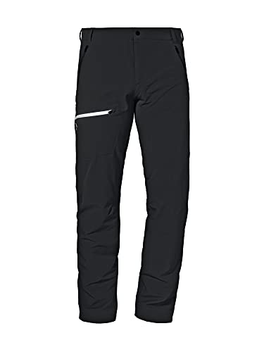 Schöffel Herren Pants Folkstone Warm M, warme Wanderhose mit 4 Wege-Stretch, wasserabweisende Thermohose mit vorgeformtem Knie, black, 28 von Schöffel