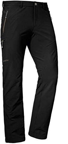 Schöffel Herren Pants Koper, robuste Hose mit 4-Wege-Stretch, elastische und wasserabweisende Wanderhose für Männer, black, 54 von Schöffel