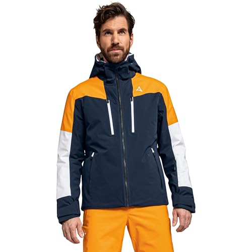 Schöffel Herren Ski Jacket Tanunalpe M, wasserdichte und atmungsaktive Skijacke, Outdoorjacke mit Schneefang und abnehmbarer Kapuze, navy blazer, 54 von Schöffel