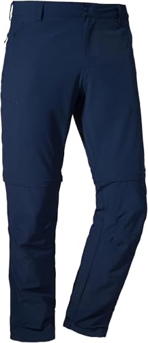 Schöffel Herren Pants Folkstone Zip Off bequeme und vielseitige Herren Hose mit Zip-Off Funktion, leichte Wanderhose für den Sommer, Dress Blues, 23 von Schöffel