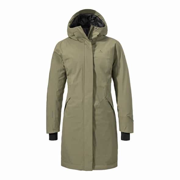 Schöffel Ins Coat Style Gregale WMS Damen (Khaki 48) Regenmäntel von Schöffel