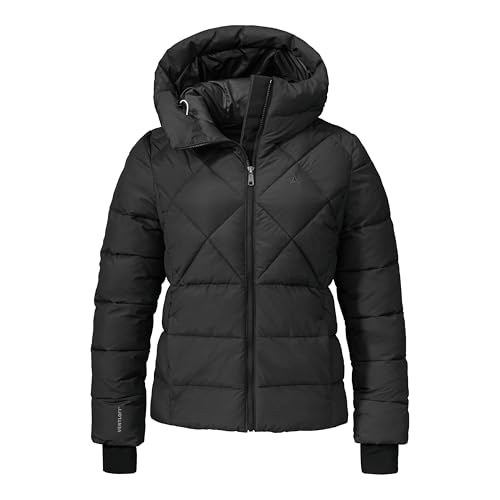 Schöffel Damen Ins Jacket Boston L, warme Winterjacke aus recycelten Materialien, leichte Steppjacke mit Kapuze, winddicht und wasserabweisend, black, 40 Schöffel Damen Ins Jacket Boston L, warme Winterjacke aus recycelten Materialien, leichte Steppjacke mit Kapuze, winddicht und wasserabweisend, black, 40 von Schöffel