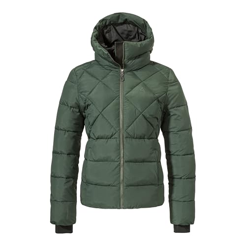 Schöffel Damen Ins Jacket Boston L, warme Winterjacke aus recycelten Materialien, leichte Steppjacke mit Kapuze, winddicht und wasserabweisend, dark jade, 48 Schöffel Damen Ins Jacket Boston L, warme Winterjacke aus recycelten Materialien, leichte Steppjacke mit Kapuze, winddicht und wasserabweisend, dark jade, 48 von Schöffel