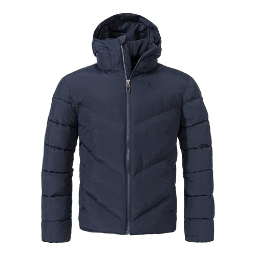 Schöffel Herren Ins Jacket Style Lodos MNS, leichte Steppjacke mit hoher Wärmeleistung, bequeme, warme Winterjacke mit Kapuze und hochschließendem Kragen, navy blazer, 56 von Schöffel