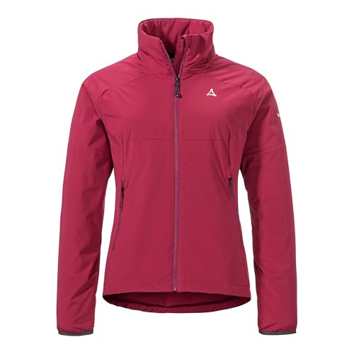 Schöffel Damen Ins Jacket Style Salza WMSs, funktionale Fahrrad Regenjacke mit 4-Wege-Stretch, MTB Jacke mit vorgeformter Passform und Belüftungsöffnungen, merlot, 38 von Schöffel