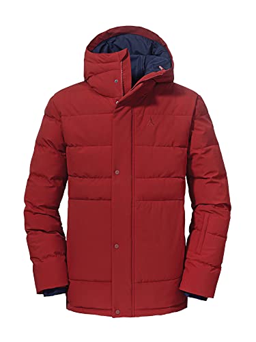 Schöffel Herren Ins. Jacket Eastcliff M, atmungsaktive, wasserdichte Winter Wanderjacke, Outdoorjacke mit verstellbarer Kapuze und praktischen Taschen, burgundy, 50 von Schöffel