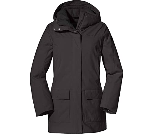 Schöffel Damen Ins. Parka Rotterdam L, wind- und wasserdichter Damen Parka mit verstellbarer Taille, Wintermantel mit 4-Wege-Stretch und Teddyfutter, black, 42 Schöffel Damen Ins. Parka Rotterdam L, wind- und wasserdichter Damen Parka mit verstellbarer Taille, Wintermantel mit 4-Wege-Stretch und Teddyfutter, black, 42 von Schöffel
