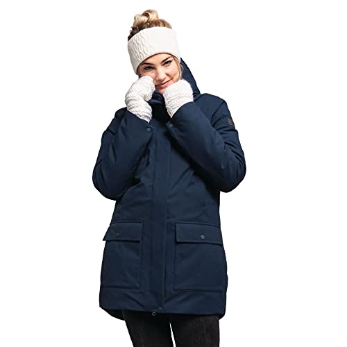 Schöffel Damen Ins. Parka Rotterdam L wind- und wasserdichter Damen Parka mit verstellbarer Taille, Wintermantel mit 4-Wege-Stretch und Teddyfutter von Schöffel