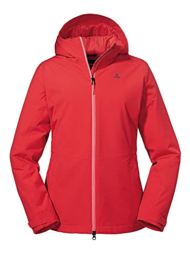 Schöffel Damen Jacket Torspitze L, winddichte, wattierte Winter Wanderjacke, atmungsaktive, schnelltrocknende Outdoorjacke mit T8-Tech Stretch, toreador, 42 von Schöffel