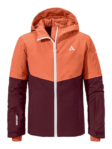 Schöffel Mädchen Ski Jacket Rastkogel G, wasserdichte, atmungsaktive Skijacke, Kinder Winterjacke mit 4-Wege-Stretch und verstellbarem Armabschluss, dark burgundy, 140 von Schöffel