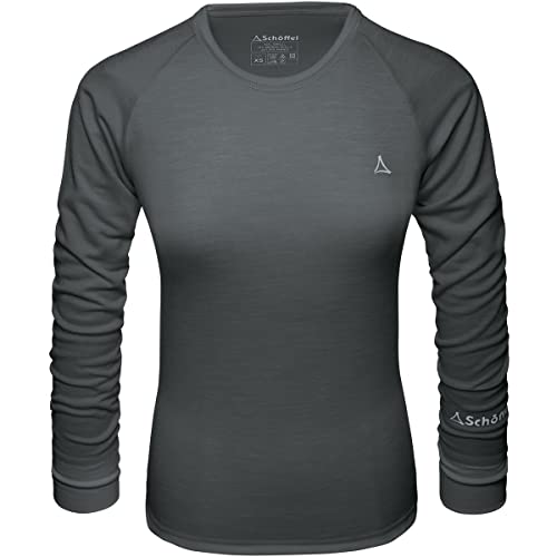 Schöffel Damen Merino Sport Shirt 1/1 Arm W, temperaturregulierendes Langarmshirt, atmungsaktives Funktionsunterwäsche-Shirt in Wollqualität, anthrazit, S Schöffel Damen Merino Sport Shirt 1/1 Arm W, temperaturregulierendes Langarmshirt, atmungsaktives Funktionsunterwäsche-Shirt in Wollqualität, anthrazit, S von Schöffel