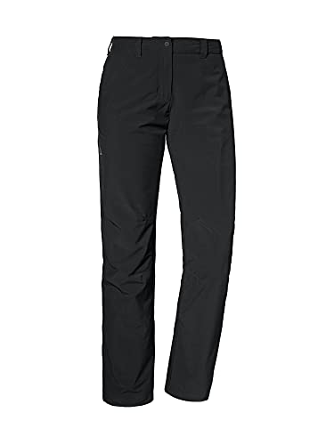 Schöffel Damen Pants Engadin1 Warm L, warme Wanderhose mit 4 Wege-Stretch, robuste Thermohose mit vorgeformtem Knie und verstellbarem Bund, black, 22 von Schöffel