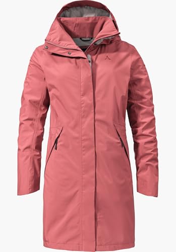 Schöffel Damen Parka Sardegna Regen Mantel, Clasping Rose, 40 EU von Schöffel