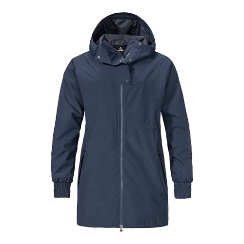 Schöffel Damen Parka Style Bohorok WMS, wasserdichter Regenparka aus recyceltem Material, atmungsaktive Allwetterjacke mit Oversize-Passform, navy blazer, 42 Schöffel Damen Parka Style Bohorok WMS, wasserdichter Regenparka aus recyceltem Material, atmungsaktive Allwetterjacke mit Oversize-Passform, navy blazer, 42 von Schöffel