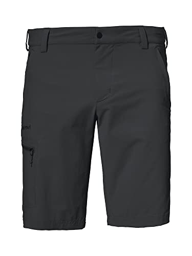 Schöffel Herren Shorts Folkstone, vielseitige kurze Wanderhose mit verstellbarem Bund, Outdoor Hose mit praktischen Taschen, asphalt, 46 von Schöffel