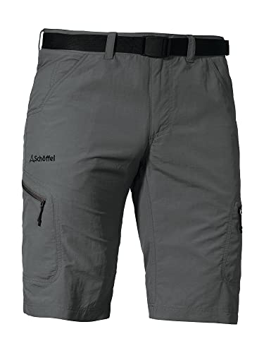 Schöffel Herren Shorts Silvaplana2, vielseitige Wanderhose mit separatem Gürtel, Outdoor Hose mit praktischen Taschen, asphalt, 58 von Schöffel