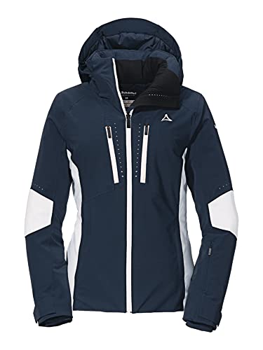 Schöffel Damen Ski Jacket Naladas L, wind- und wasserdichte Skijacke mit Body Mapping Technologie, atmungsaktive Outdoorjacke mit Unterarmbelüftung und Schneefang, navy blazer, 42 von Schöffel