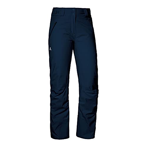 Schöffel Damen Weissach L, wasser- und winddichte Skihose, warme Schneehose mit Verstärkung gegen Skikantenschläge und Schneefang, navy blazer, 36 von Schöffel