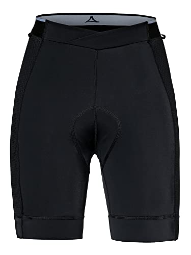 Schöffel Damen Skin Pants 4h L, atmungsaktive Radhose mit Polster für optimale Performance, Fahrrad Unterhosen mit 4-Wege-Stretch und bakteriostatischer Silbernitrat-Behandlung, black, 38 von Schöffel