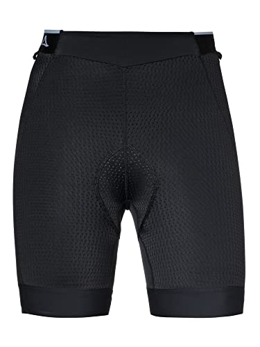 Schöffel Damen Skin Pants 8h L, atmungsaktive Stretch-Radhose mit Polster und Bodymapping, Fahrrad Unterhosen mit bakteriostatischer Silbernitrat-Behandlung, black, 40 von Schöffel