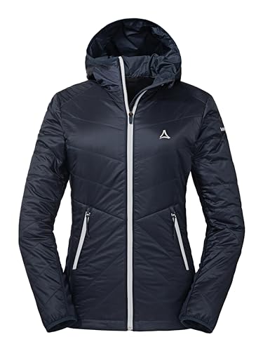 Schöffel Damen Hybrid Jacket Stams L, wasserabweisende, atmungsaktive Outdoorjacke, Funktionsjacke mit 4D BODY MAPPING und recycelter Wattierung, navy blazer, 44 von Schöffel