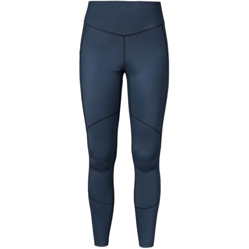 Schöffel Damen Tights Vikan L, Wanderleggings mit 4-Wege-Stretch für uneingeschränkte Bewegungsfreiheit, Outdoor Hose mit elastischem Bund und Oberschenkeltasche, navy blazer, 36 von Schöffel