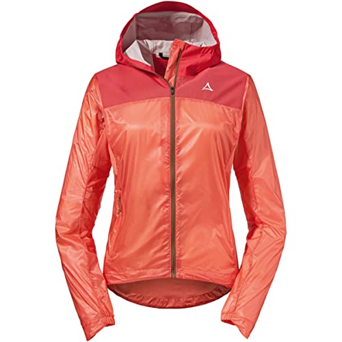 Schöffel W Hybrid Jacket Flow Trail Rot - Strapazierfähige leichte Damen Fahrradjacke, Größe 36 - Farbe Georgia Peach Schöffel W Hybrid Jacket Flow Trail Rot - Strapazierfähige leichte Damen Fahrradjacke, Größe 36 - Farbe Georgia Peach von Schöffel