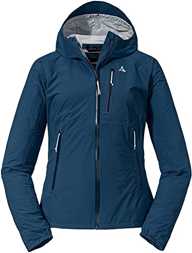 Schöffel Damen 2.5L Jacket Tegelberg L, wasserdichte, winddichte Outdoorjacke, atmungsaktive Übergangsjacke mit geruchshemmender Innenseite, dress blues, 42 von Schöffel