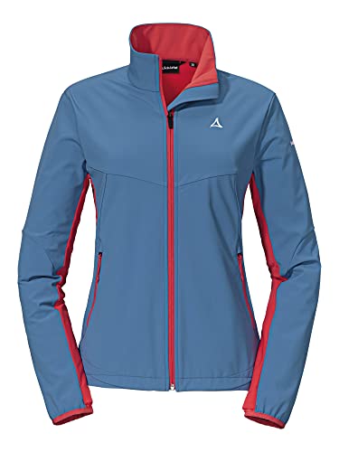 Schöffel Damen Softshell Jacket Rinnen L, wind- und wasserabweisende Winter Wanderjacke mit Body Mapping Technologie, atmungsaktive Outdoorjacke für Wintersport, daisy blue, 40 von Schöffel