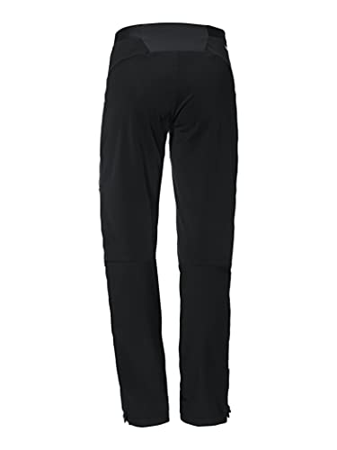 Schöffel Damen Softshell Pants Rinnen L, wind- und wasserabweisende Winter-Wanderhose mit Bodymapping-Technologie, atmungsaktive Multi-Sporthose für Outdoor und Bergsport, black, 42 von Schöffel