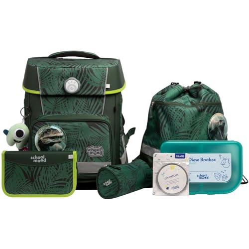 SCHOOL-MOOD Champion Maxx Pro Schulranzenset 7-teilig 22L Stauraum, ergonomisches Grow with You System für 1 m bis 1,50 m Körpergröße, wasserdichter Stoff mit Reflektoren (Daniel Dinosaurier) SCHOOL-MOOD Champion Maxx Pro Schulranzenset 7-teilig 22L Stauraum, ergonomisches Grow with You System für 1 m bis 1,50 m Körpergröße, wasserdichter Stoff mit Reflektoren (Daniel Dinosaurier) von SCHOOL-MOOD