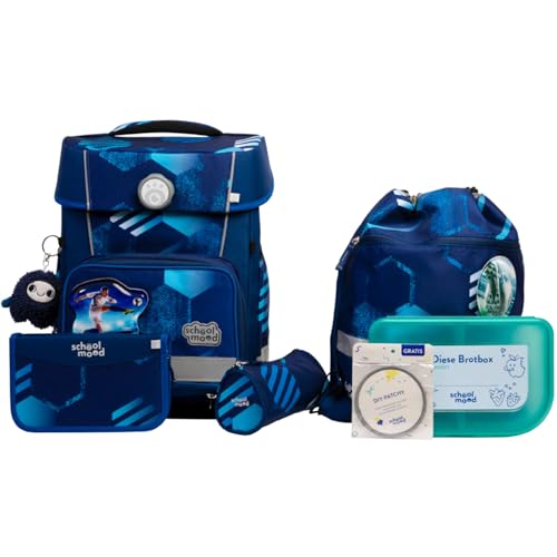 SCHOOL-MOOD Champion Pro Jonas Fußball Schulranzenset 7-teilig 21,5L Stauraum, ergonomisches Easy Fit System für 1 m bis 1,50 m Körpergröße, standfest, wasserdichter Stoff mit Reflektoren SCHOOL-MOOD Champion Pro Jonas Fußball Schulranzenset 7-teilig 21,5L Stauraum, ergonomisches Easy Fit System für 1 m bis 1,50 m Körpergröße, standfest, wasserdichter Stoff mit Reflektoren von SCHOOL-MOOD