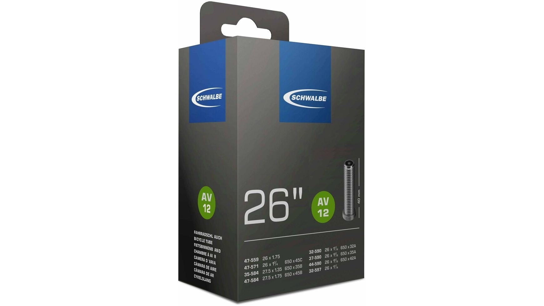 SCHWALBE Schlauch AV 12, 26 Zoll von Schwalbe