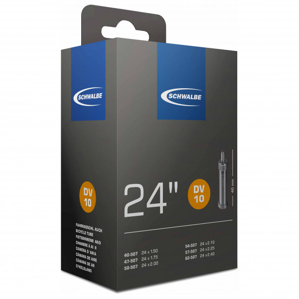 Schwalbe - 24'' Schlauch Nr. 10 40/62-507 - Fahrradschlauch Gr 24'' x 1,5-2,40'' - 40/62-507 schwarz Schwalbe - 24'' Schlauch Nr. 10 40/62-507 - Fahrradschlauch Gr 24'' x 1,5-2,40'' - 40/62-507 schwarz von Schwalbe