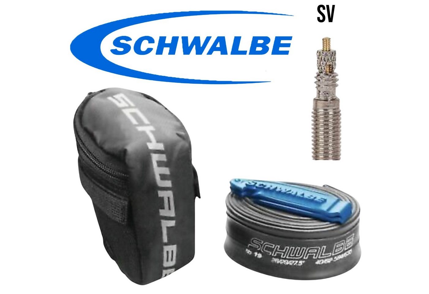 Schwalbe Fahrrad-Gepäckträger Schwalbe Satteltasche SV19 27,5" 28" 29" Ersatzschlauch Reifenhebern von Schwalbe