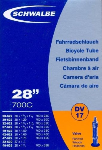 Schwalbe Fahrradschlauch DV17 mit Blitzventil ~ 28" ~ 40-635 mm (28 x 1 1/2 Zoll) für Nostalgie - Hollandfahrräder von Schwalbe