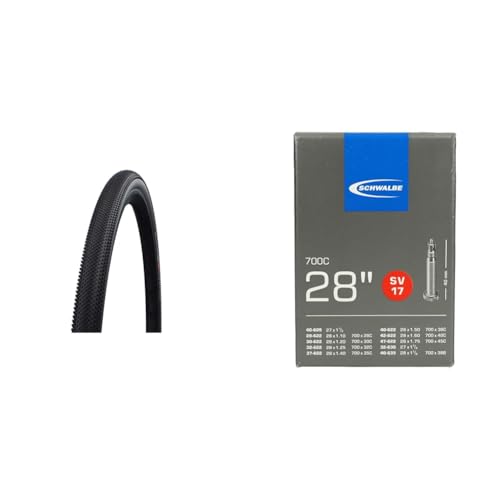 Schwalbe G-one Fahrrad Bereifung, Schwarz, 28 x 1.35 35-622 & Unisex – Erwachsene Fahrradschlauch SV17 28/47-622/635 EK 40 mm Schlauch, schwarz, 28 Schwalbe G-one Fahrrad Bereifung, Schwarz, 28 x 1.35 35-622 & Unisex – Erwachsene Fahrradschlauch SV17 28/47-622/635 EK 40 mm Schlauch, schwarz, 28 von Schwalbe