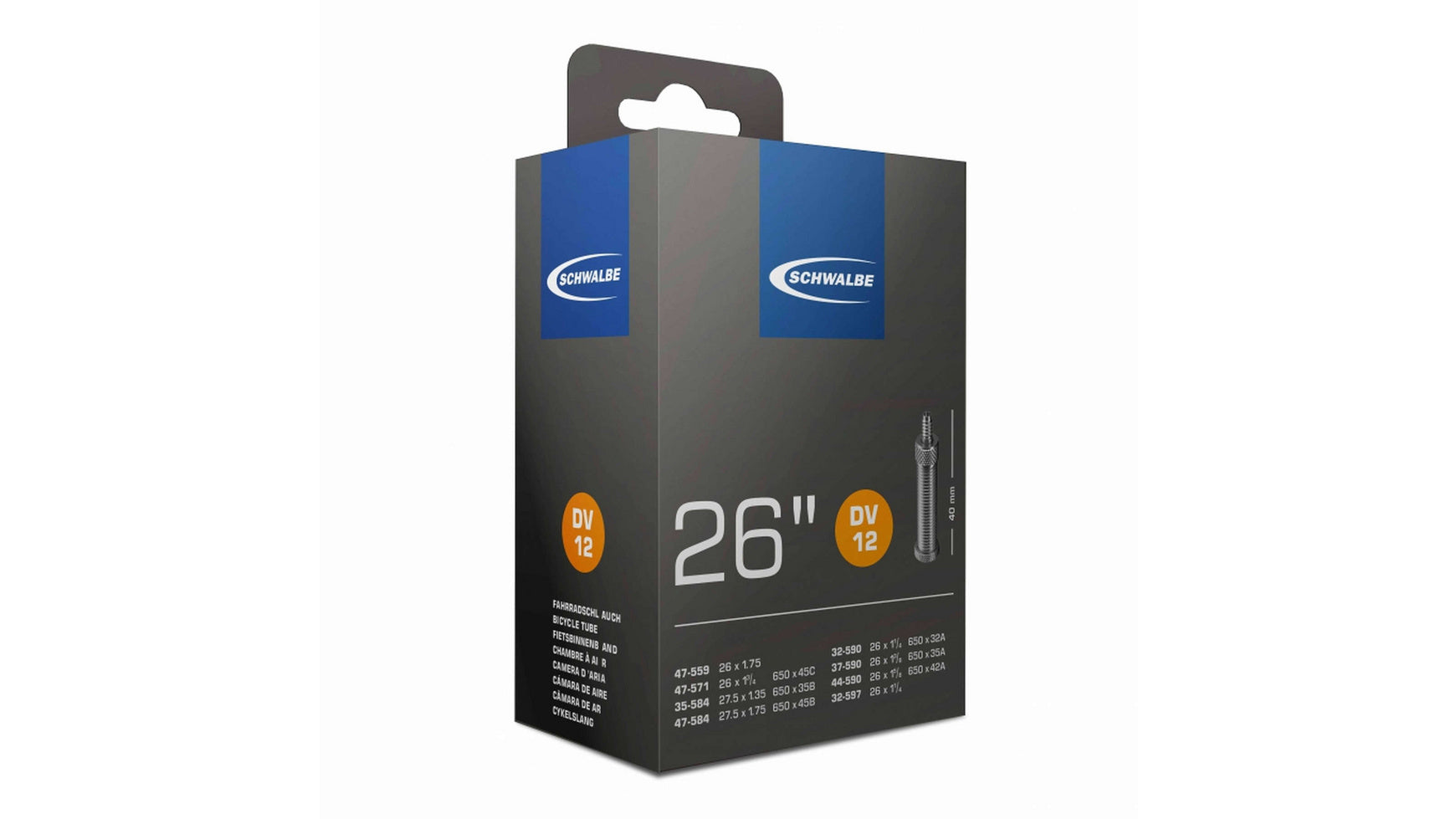 Schwalbe Schlauch 12 DV 26 Zoll Schwalbe Schlauch 12 DV 26 Zoll von Schwalbe